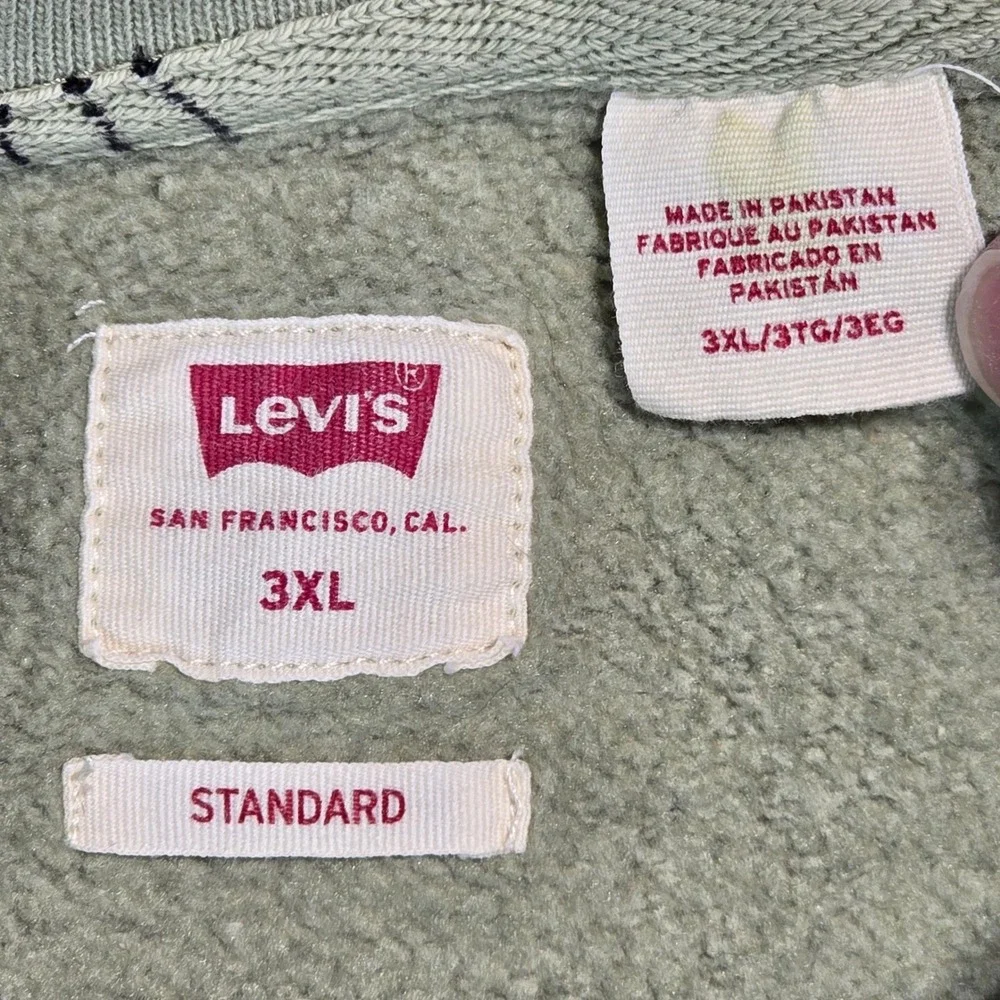 Levis Mens 3XL Sage Green Batwing Logo Crewneck Sweatshirt‎ 38796-0052